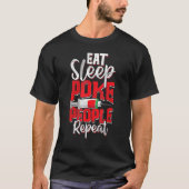 Eat Sleep Poke Mensen Funny Phlebotomie Phlebotomi T-shirt (Voorkant)