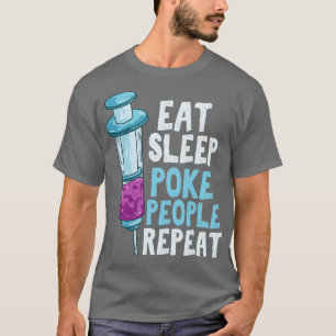 Eat Sleep Poke Mensen herhalen T-shirt