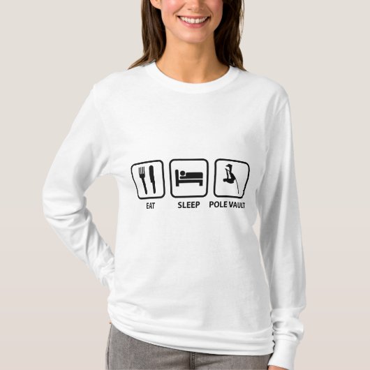 Eat Sleep Pole Vault T-shirt (Voorkant)