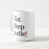Eat Sleep Poodle Mok (Voorkant links)