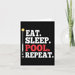 Eat Sleep Pool Herhaal Funny Billiards Kaart