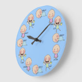 Eat-Sleep-Poop-Baby Nursery-klok Grote Klok (Hoek)
