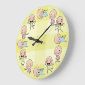Eat-Sleep-Poop-Baby Nursery-klok Grote Klok (Hoek)