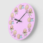 Eat-Sleep-Poop-Baby Nursery-klok Grote Klok (Hoek)