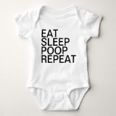 Eat Sleep Poop Herhalen Romper (Voorkant)