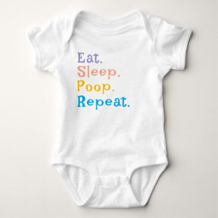 Eat Sleep Poop Repeat - kind peuters baby Jersey Romper