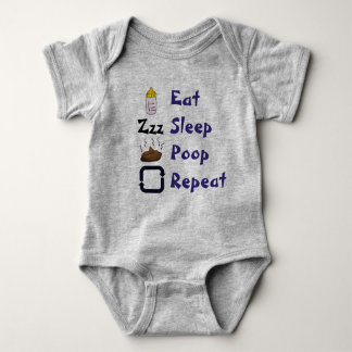 Eat Sleep Poop Repeat Romper