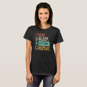 Eat Sleep Pottery Repeat  Pottery  Men Women T-shirt (Voorkant volledig)