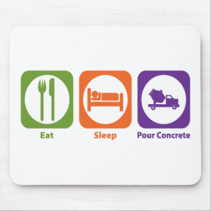 Eat Sleep Pour Concrete Muismat