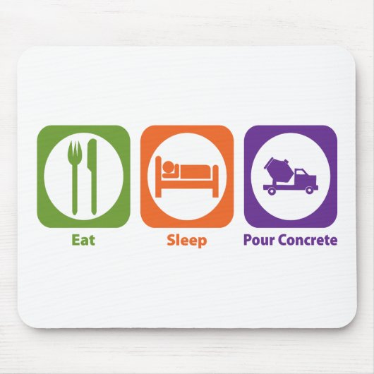 Eat Sleep Pour Concrete Muismat (Voorkant)