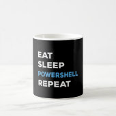 Eat Sleep Powershell herhalen - Mannen Vrouwen Koffiemok (Center)
