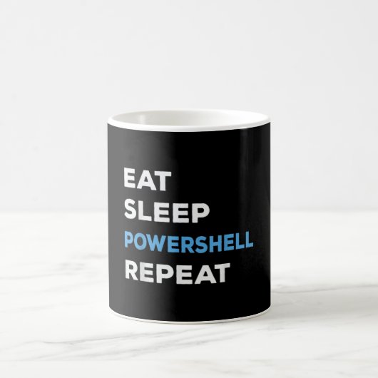 Eat Sleep Powershell herhalen - Mannen Vrouwen Koffiemok (Center)