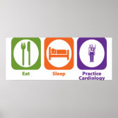 Eat Sleep Practice Cardiology Poster (Voorkant)