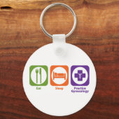 Eat Sleep Practice Gynaecologie Sleutelhanger (Voorkant)