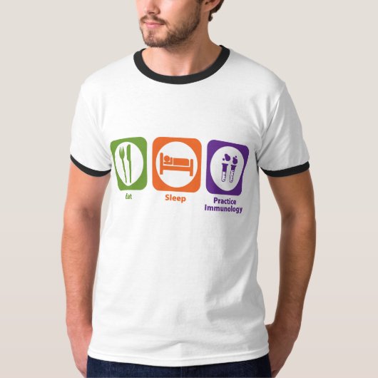 Eat Sleep Practice Immunology T-shirt (Voorkant)