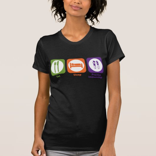 Eat Sleep Practice Immunology T-shirt (Voorkant)