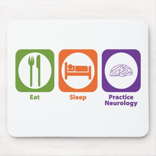 Eat Sleep Practice Neurology Muismat (Voorkant)