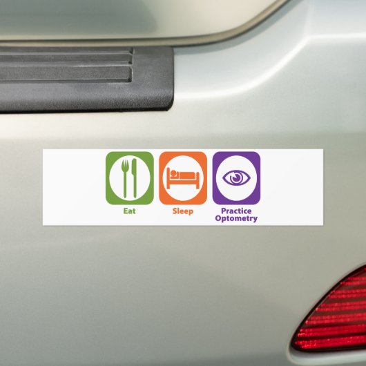 Eat Sleep Practice Optometry Bumpersticker (Op auto)