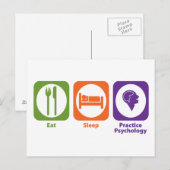 Eat Sleep Practice Psychology Briefkaart (Voorkant / Achterkant)