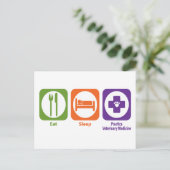 Eat Sleep Practice Veterinary Medicine Briefkaart (Staand voorkant)