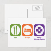 Eat Sleep Practice Veterinary Medicine Briefkaart (Voorkant / Achterkant)