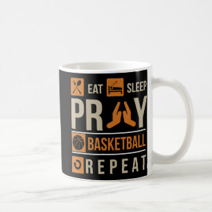 Eat Sleep Pray Basketball Herhaal katholieke atlet Koffiemok