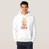 Eat Sleep Pray Herhalen Hoodie (Voorkant volledig)