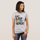 Eat Sleep Pride Herhaal T-shirt (Voorkant volledig)