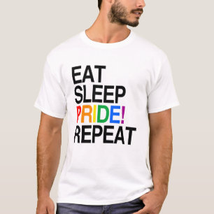 Eat Sleep Pride Herhaal T-shirt