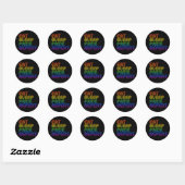 Eat Sleep Pride Herhaal T-shirt Ronde Sticker (Vel)