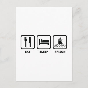 Eat Sleep Prison Briefkaart