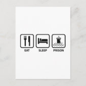 Eat Sleep Prison Briefkaart (Voorkant)