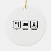 Eat Sleep Prison Keramisch Ornament (Voorkant)