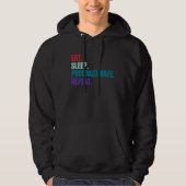 Eat Sleep Procrastinate Repeat Hoodie (Voorkant)