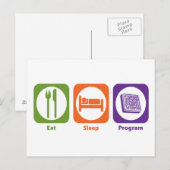 Eat Sleep Program Briefkaart (Voorkant / Achterkant)