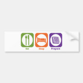 Eat Sleep Program Bumpersticker (Voorkant)