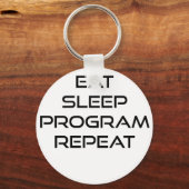 Eat Sleep Program Herhalen Sleutelhanger (Voorkant)