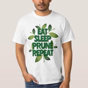 Eat Sleep Prune Herhaal leuk T-shirt voor homestea