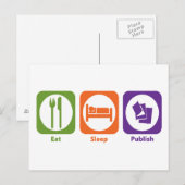 Eat Sleep Publish Briefkaart (Voorkant / Achterkant)