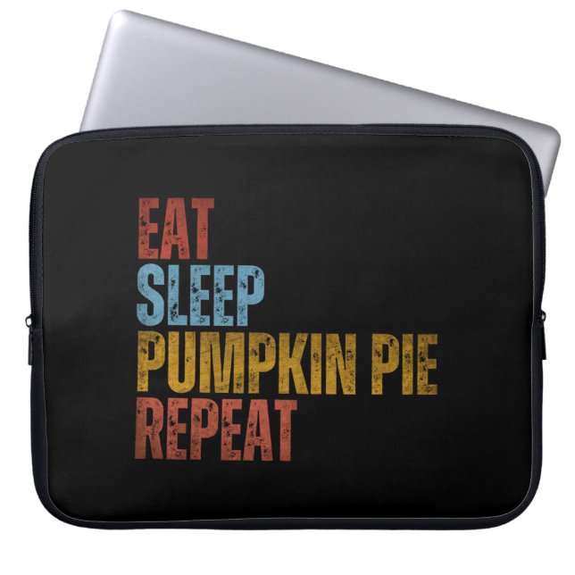 EAT SLEEP PUMPKIN PIE HERPEAT LAPTOP SLEEVE (Voorkant)