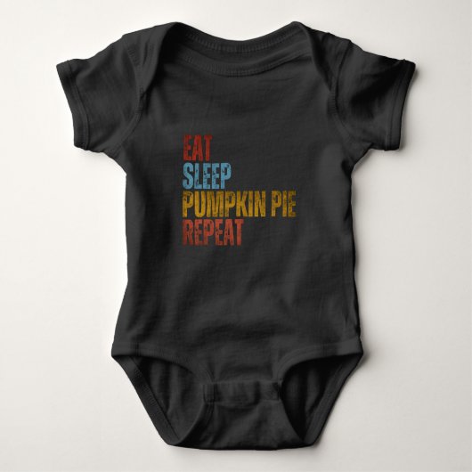 EAT SLEEP PUMPKIN PIE HERPEAT ROMPER (Voorkant)