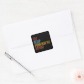 EAT SLEEP PUMPKIN PIE HERPEAT VIERKANTE STICKER (Envelop)