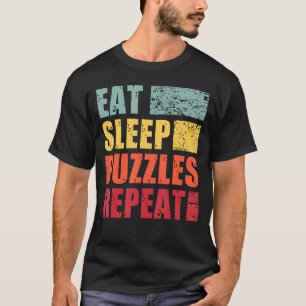 Eat Sleep Puzzels Herhalen T-shirt