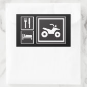 Eat Sleep QUAD! Rechthoekige Sticker (Tas)