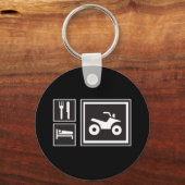 Eat Sleep QUAD! Sleutelhanger (Voorkant)