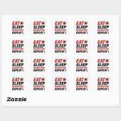 Eat Sleep Quarantine Vierkante Sticker (Vel)