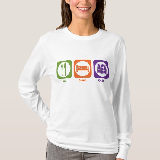Eat Sleep Quilt T-shirt (Voorkant)