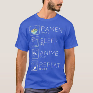 Eat Sleep Ramen Anime Noodles Kawaii Japan Sket T-shirt