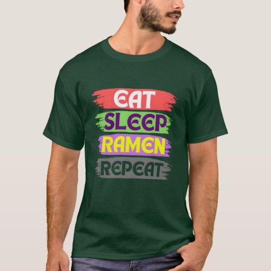 eat sleep ramen repeat t-shirt (Voorkant)