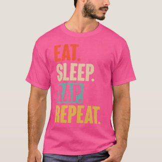 Eat Sleep Rap Herhaal - Retro  Rapper T-shirt